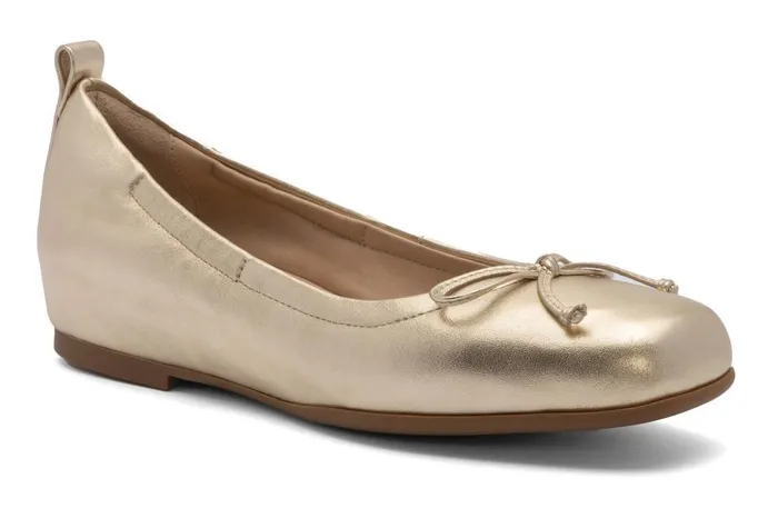Women ABEO Footwear Dress Cadence Bow Light Gold Leather