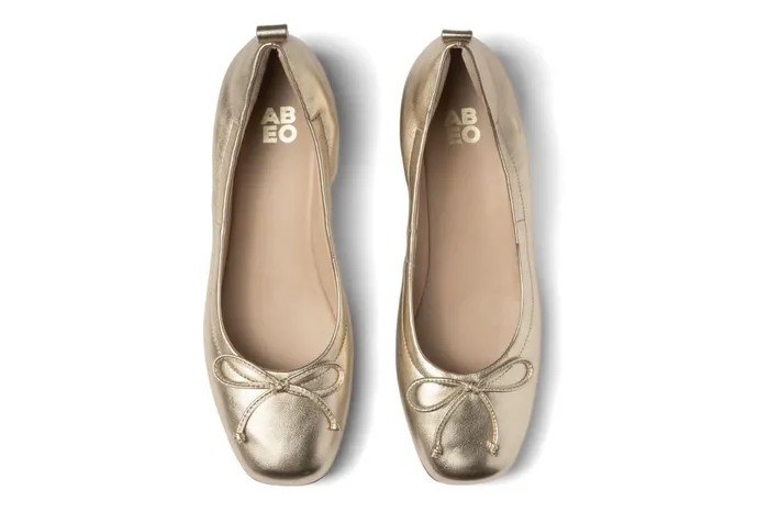 Women ABEO Footwear Dress Cadence Bow Light Gold Leather Women ABEO Footwear Dress Cadence Bow Light Gold Leather