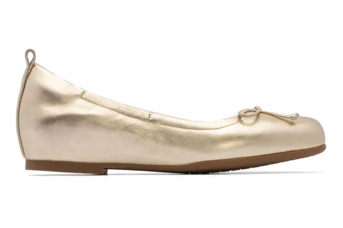 Women ABEO Footwear Dress Cadence Bow Light Gold Leather Women ABEO Footwear Dress Cadence Bow Light Gold Leather