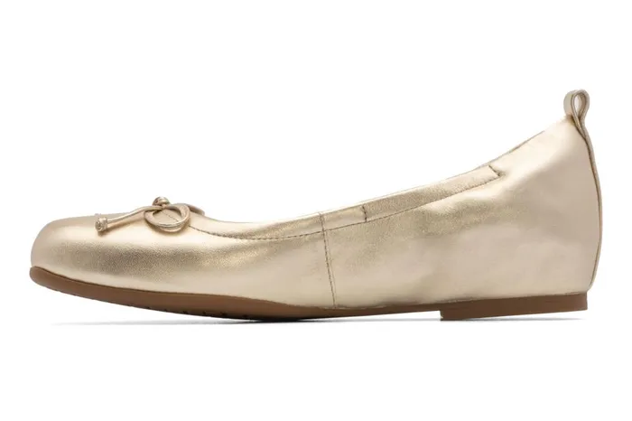 Women ABEO Footwear Dress Cadence Bow Light Gold Leather Women ABEO Footwear Dress Cadence Bow Light Gold Leather