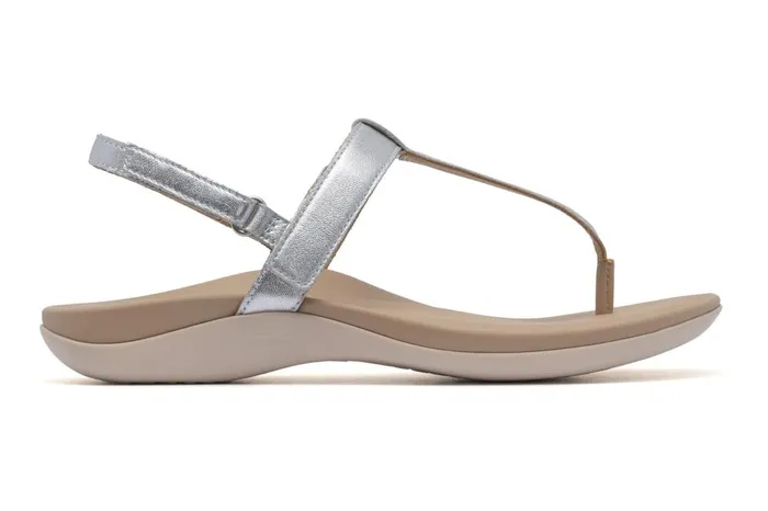 Women ABEO Footwear Sandals Oasis T Strap Silver Women ABEO Footwear Sandals Oasis T Strap Silver