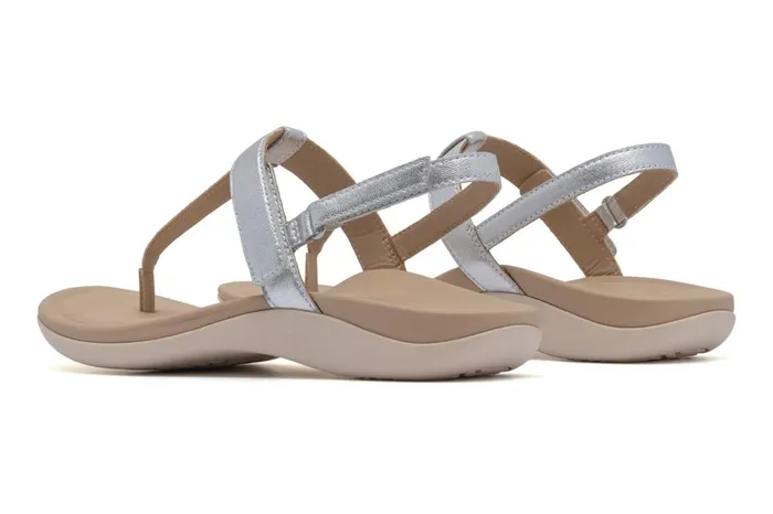 Women ABEO Footwear Sandals Oasis T Strap Silver Women ABEO Footwear Sandals Oasis T Strap Silver