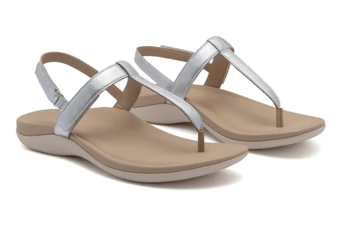 Women ABEO Footwear Sandals Oasis T Strap Silver Women ABEO Footwear Sandals Oasis T Strap Silver