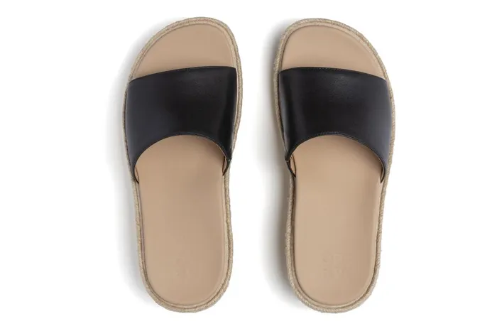 Women ABEO Footwear Sandals Solstice Slide Black Leather Women ABEO Footwear Sandals Solstice Slide Black Leather