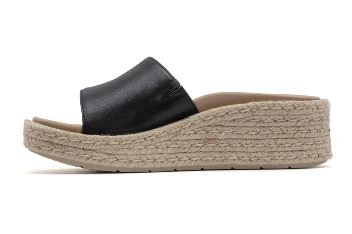Women ABEO Footwear Sandals Solstice Slide Black Leather Women ABEO Footwear Sandals Solstice Slide Black Leather