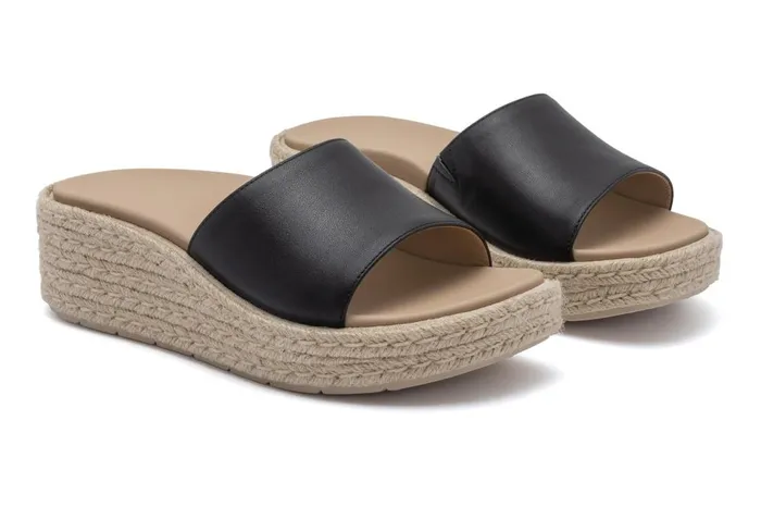 Women ABEO Footwear Sandals Solstice Slide Black Leather Women ABEO Footwear Sandals Solstice Slide Black Leather