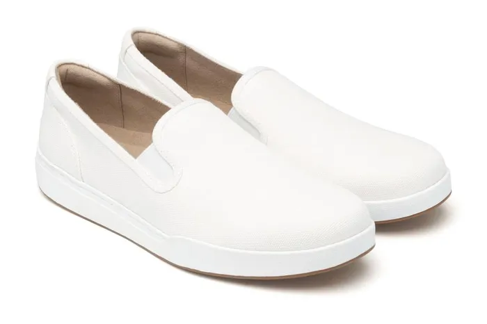 Women ABEO Footwear Sneakers Encore Slip On White Canvas Women ABEO Footwear Sneakers Encore Slip On White Canvas