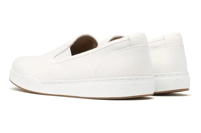 Women ABEO Footwear Sneakers Encore Slip On White Canvas Women ABEO Footwear Sneakers Encore Slip On White Canvas