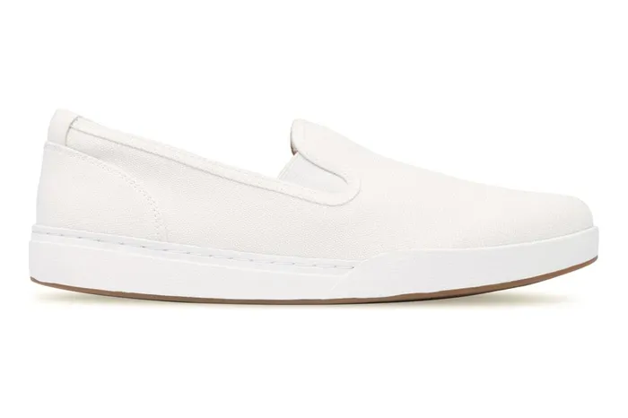 Women ABEO Footwear Sneakers Encore Slip On White Canvas Women ABEO Footwear Sneakers Encore Slip On White Canvas