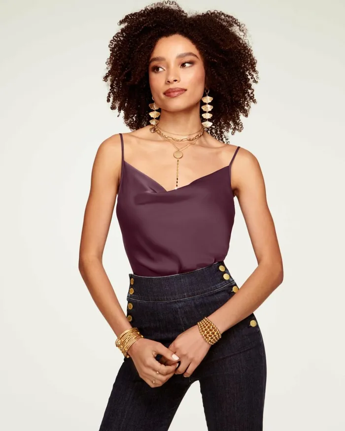 Women Abigail Cowl Neck Tank Top Ivory Ramy Brook Tops Women Abigail Cowl Neck Tank Top Ivory Ramy Brook Tops