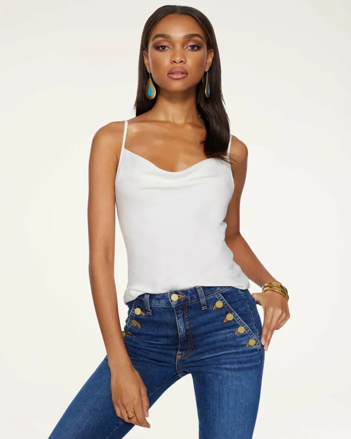 Women Abigail Cowl Neck Tank Top Ivory Ramy Brook Tops Women Abigail Cowl Neck Tank Top Ivory Ramy Brook Tops