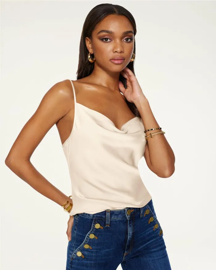 Women Abigail Cowl Neck Tank Top Ivory Ramy Brook Tops Women Abigail Cowl Neck Tank Top Ivory Ramy Brook Tops