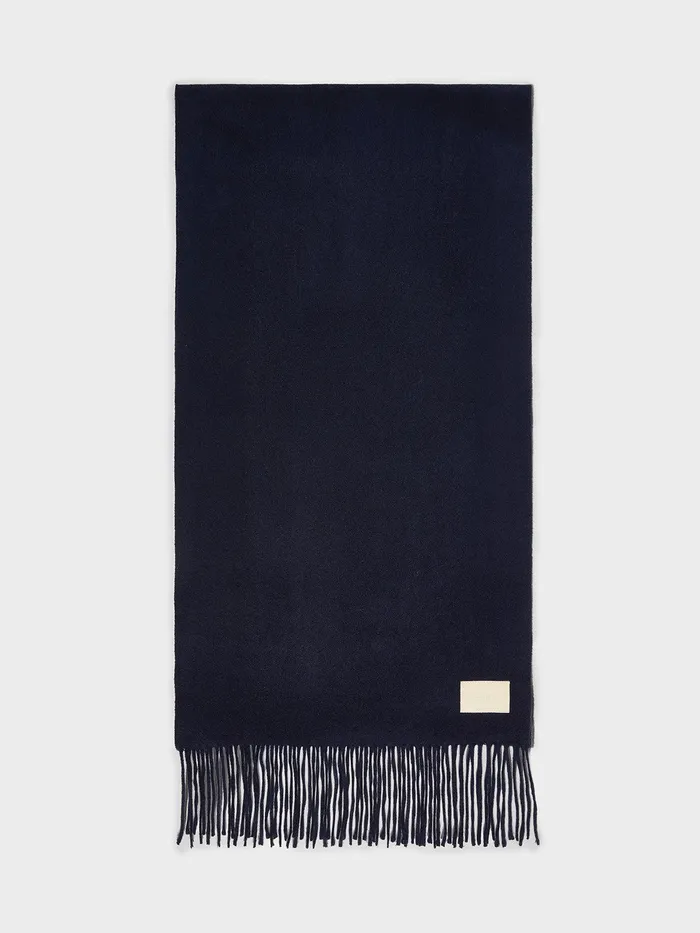 Women Aeyde BELA Navy Cashmere Scarf Aeyde Scarves