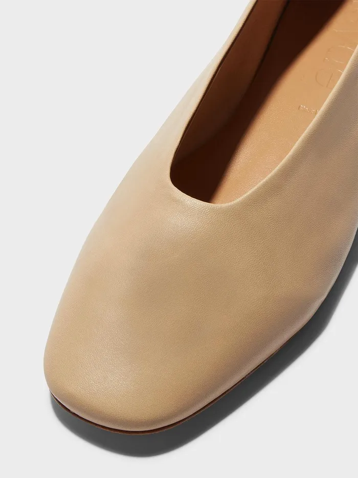 Women Aeyde KIRSTEN Latte Ballet Flat Aeyde Flats