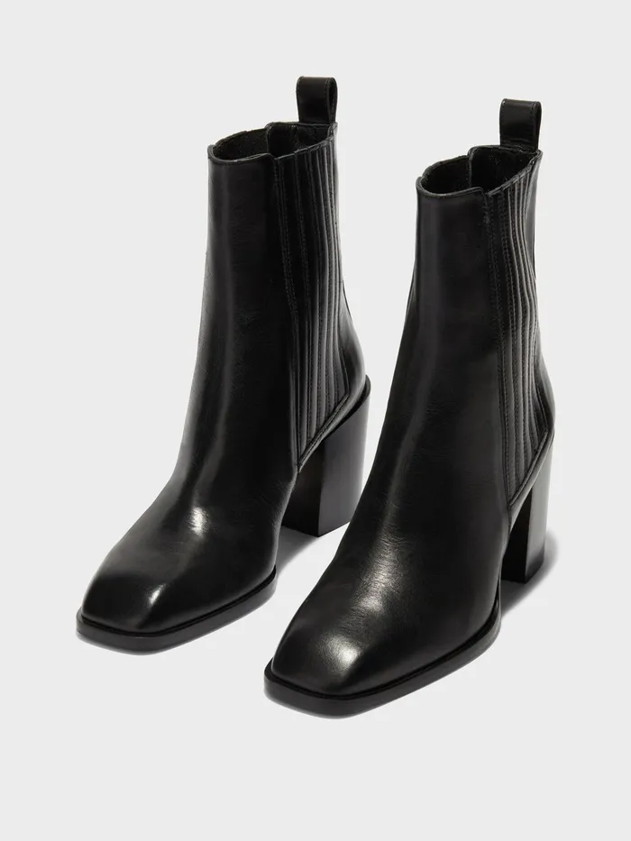 Women Aeyde NAT Black Heeled Boot Aeyde Ankle Boots