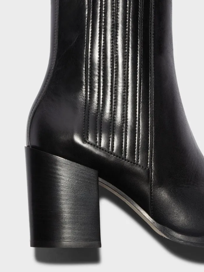 Women Aeyde NAT Black Heeled Boot Aeyde Ankle Boots