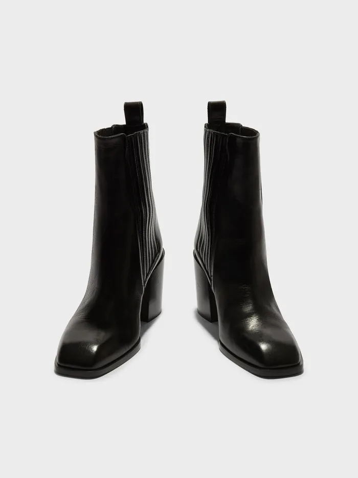 Women Aeyde NAT Black Heeled Boot Aeyde Ankle Boots