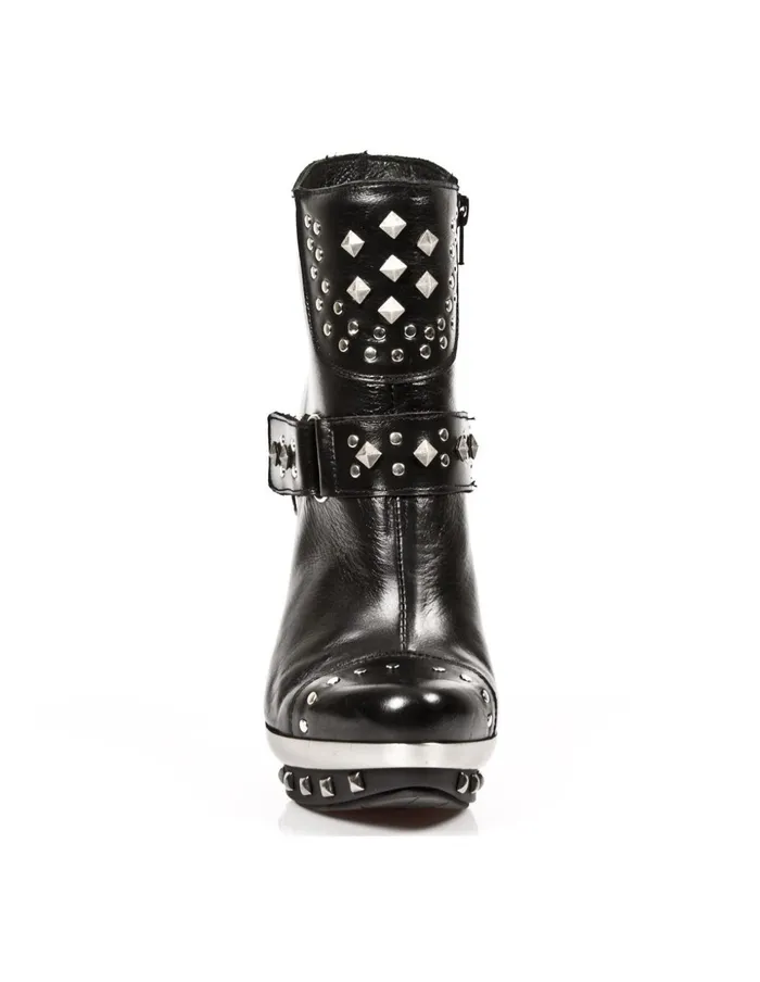 Women Ankle Boot Black PlatfAcero MPunk003C1 New Rock High Heels