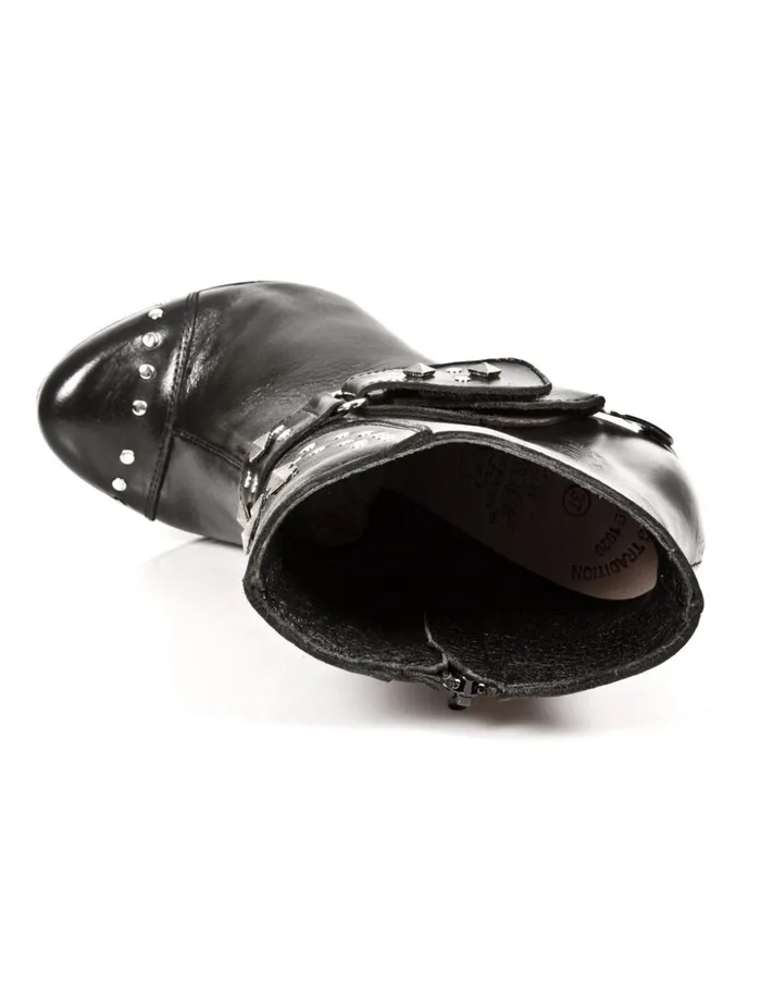 Women Ankle Boot Black PlatfAcero MPunk003C1 New Rock High Heels