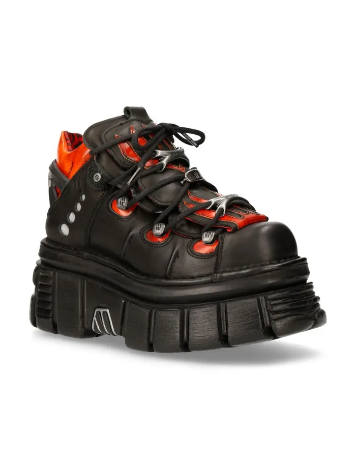 Women Ankle Boot Black Tower With Laces MMet011C11 New Rock Platform Women Ankle Boot Black Tower With Laces MMet011C11 New Rock Platform