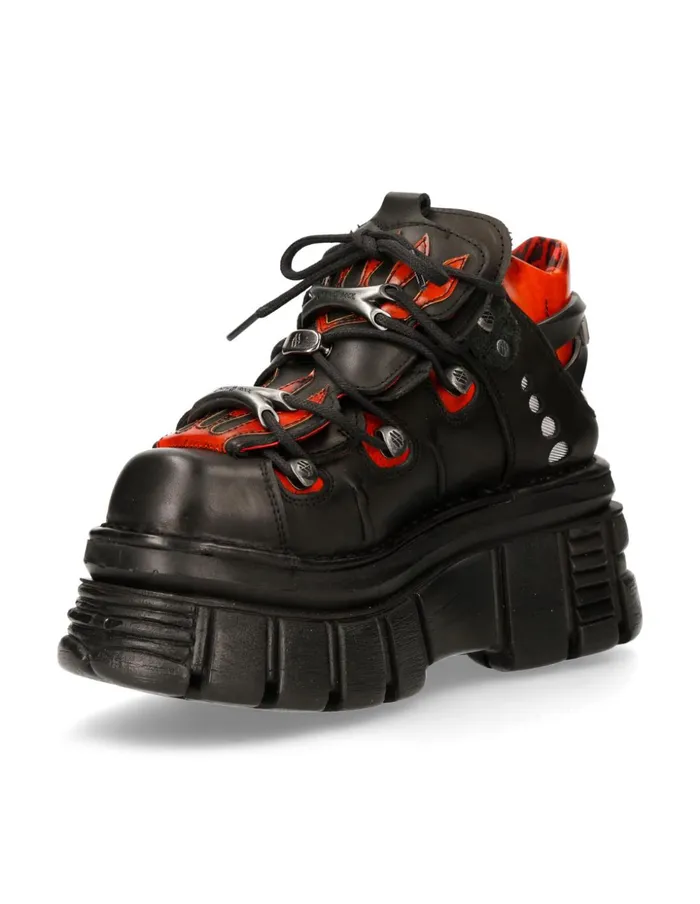 Women Ankle Boot Black Tower With Laces MMet011C11 New Rock Platform Women Ankle Boot Black Tower With Laces MMet011C11 New Rock Platform