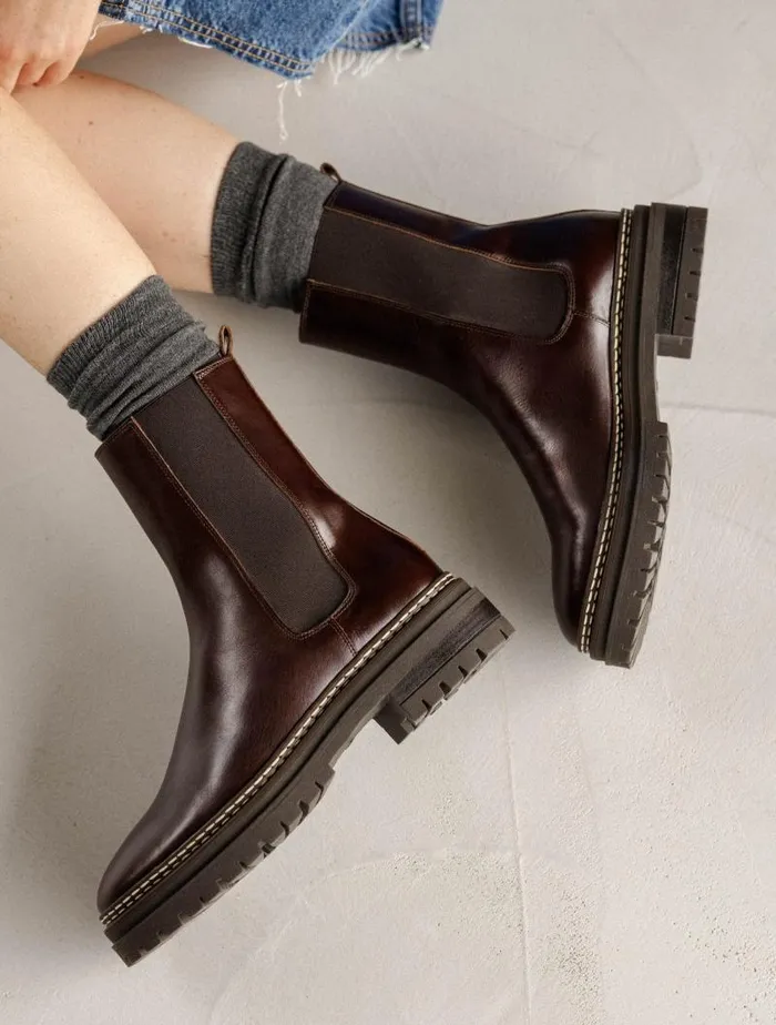 Women Ankle Boots Bobbies Clover Irish Coffee