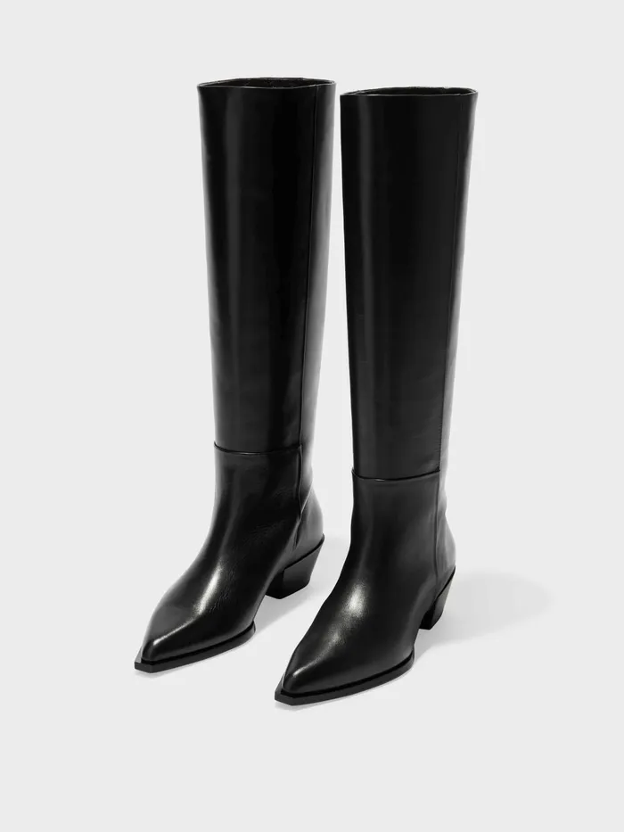 Women Arla Leather Cowboy KneeHigh Boots Aeyde KneeHigh Boots