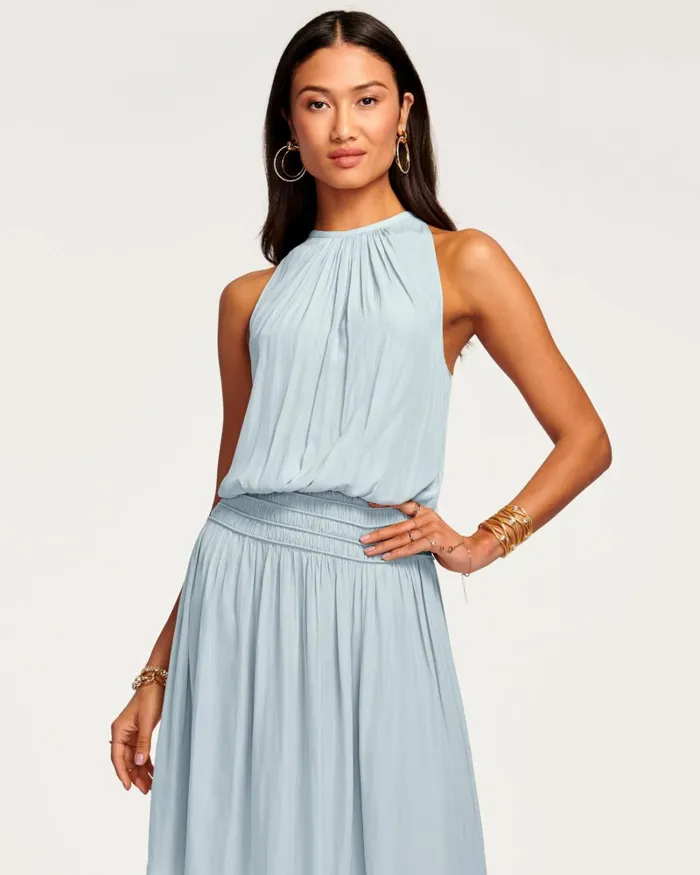 Women Audrey Smocked Midi Dress Navy Ramy Brook Dresses Women Audrey Smocked Midi Dress Navy Ramy Brook Dresses