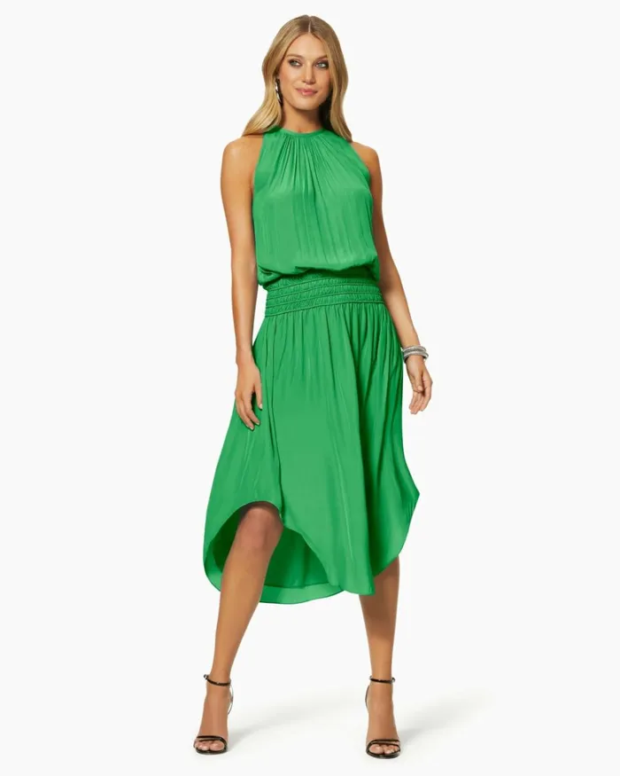 Women Audrey Smocked Midi Dress Navy Ramy Brook Dresses Women Audrey Smocked Midi Dress Navy Ramy Brook Dresses