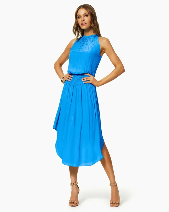 Women Audrey Smocked Midi Dress Navy Ramy Brook Dresses Women Audrey Smocked Midi Dress Navy Ramy Brook Dresses