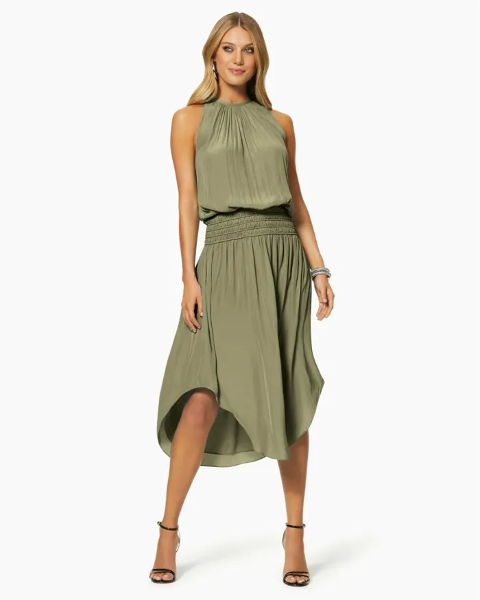 Women Audrey Smocked Midi Dress Navy Ramy Brook Dresses Women Audrey Smocked Midi Dress Navy Ramy Brook Dresses