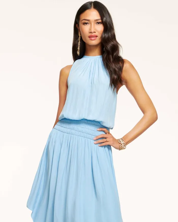 Women Audrey Smocked Midi Dress Navy Ramy Brook Dresses Women Audrey Smocked Midi Dress Navy Ramy Brook Dresses
