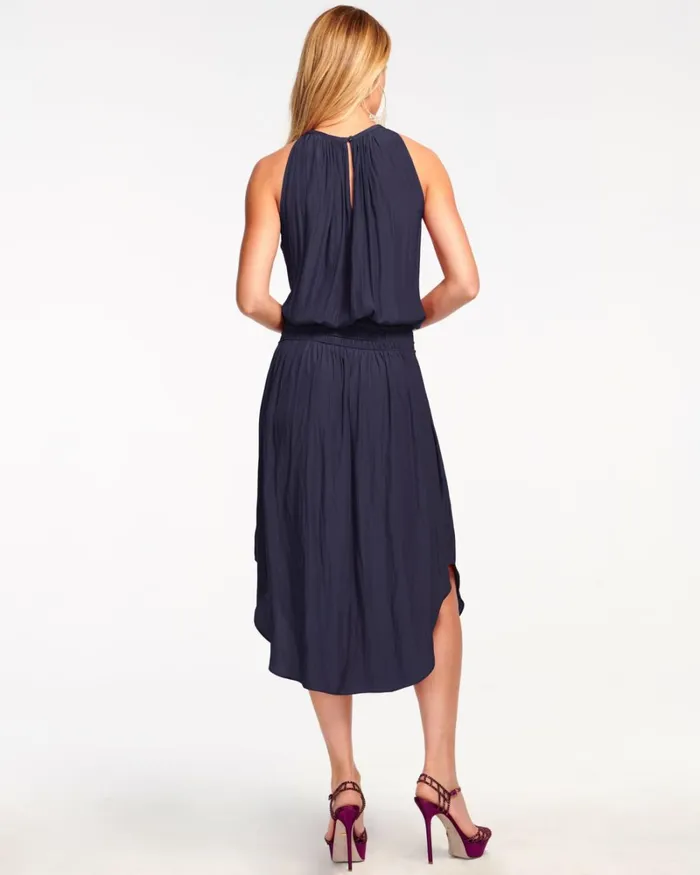 Women Audrey Smocked Midi Dress Navy Ramy Brook Dresses Women Audrey Smocked Midi Dress Navy Ramy Brook Dresses