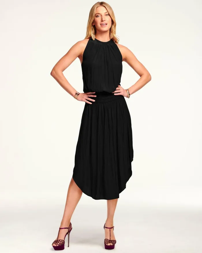 Women Audrey Smocked Midi Dress Navy Ramy Brook Dresses Women Audrey Smocked Midi Dress Navy Ramy Brook Dresses