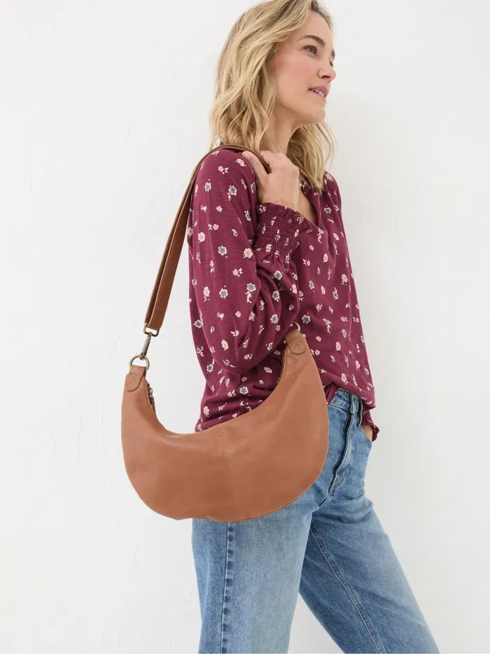 Women Bags and Purses Fat Face Harlow Brown Sling Bag