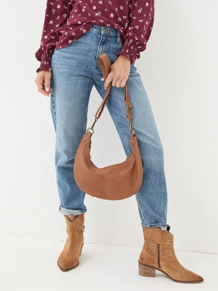 Women Bags and Purses Fat Face Harlow Brown Sling Bag