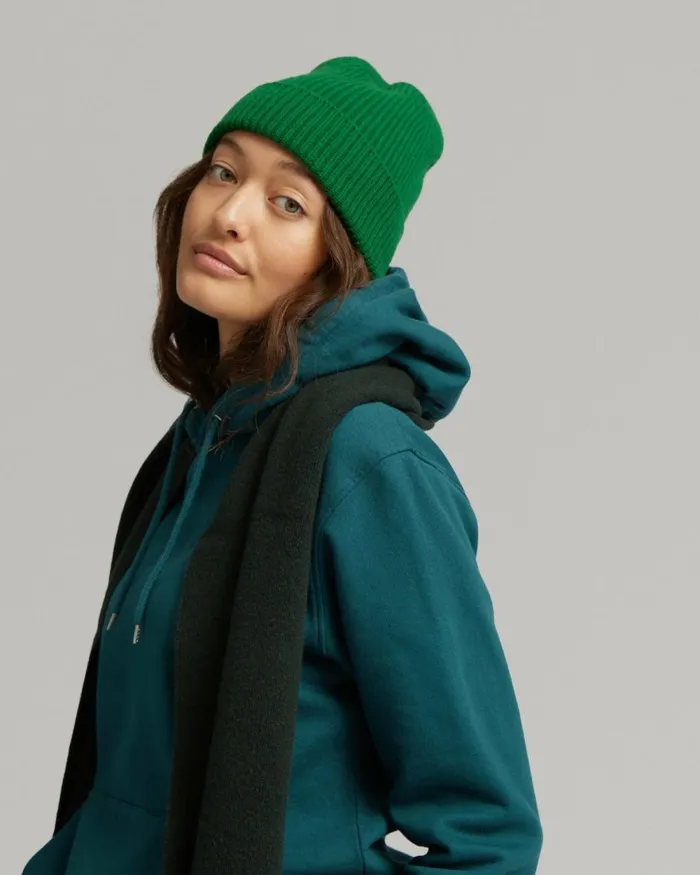 Women Beanies Colorful Standard Merino Wool Beanie Marine Blue