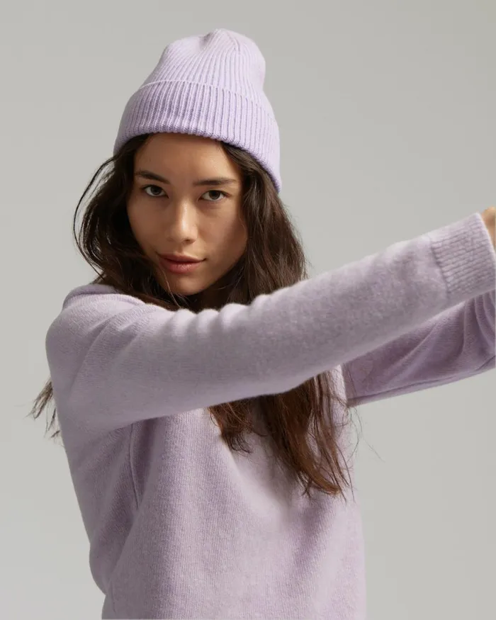 Women Beanies Colorful Standard Merino Wool Beanie Marine Blue