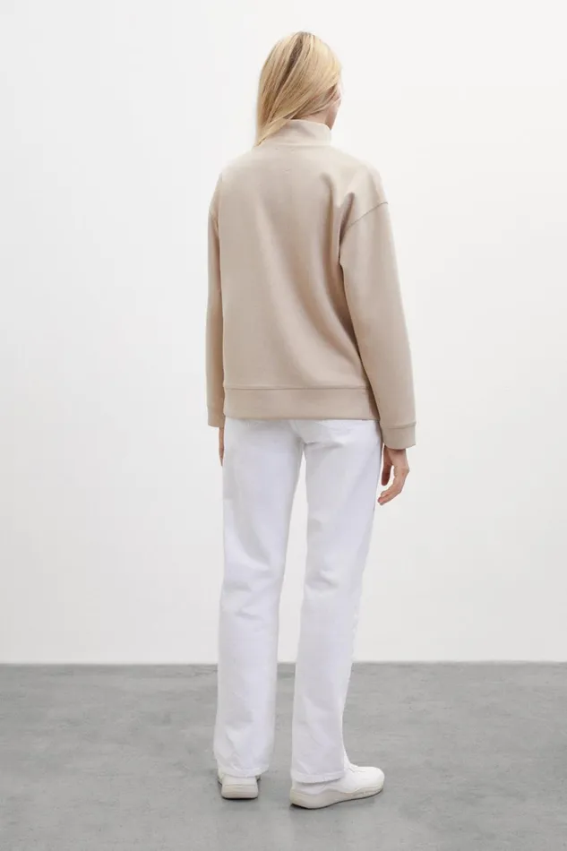 Women Beige Atenas Sweatshirt Ecoalf Sweatshirts