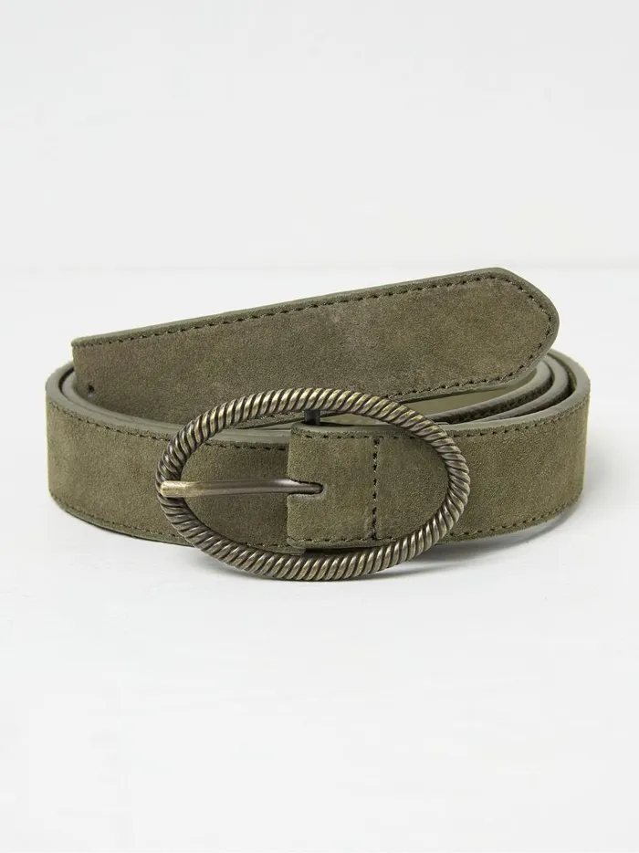 Women Belts Fat Face Buckle Green Interest Belt