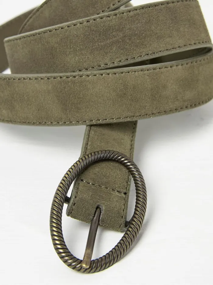 Women Belts Fat Face Buckle Green Interest Belt
