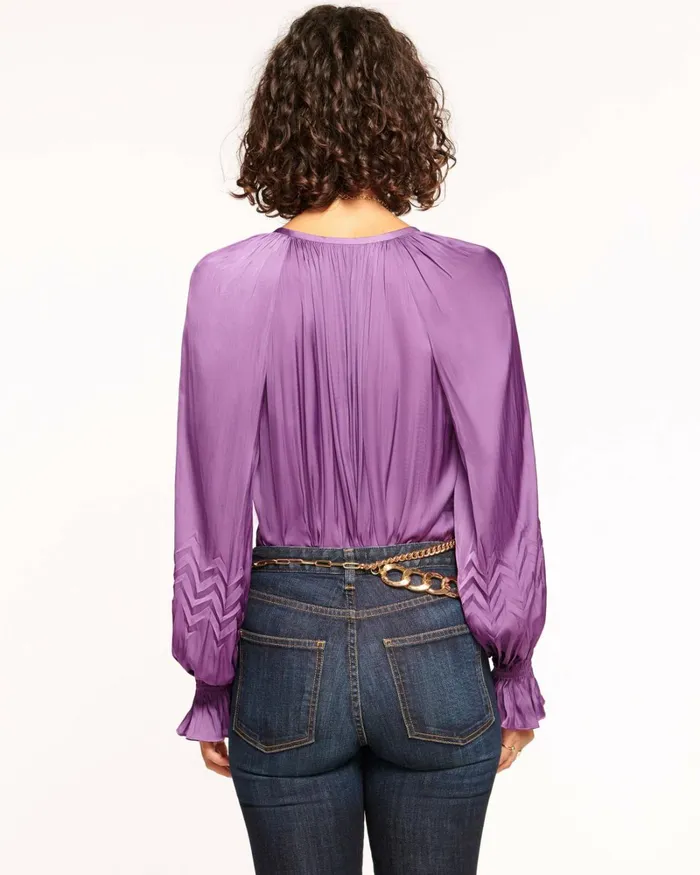 Women Blake VNeck Blouse Mulberry Ramy Brook Tops