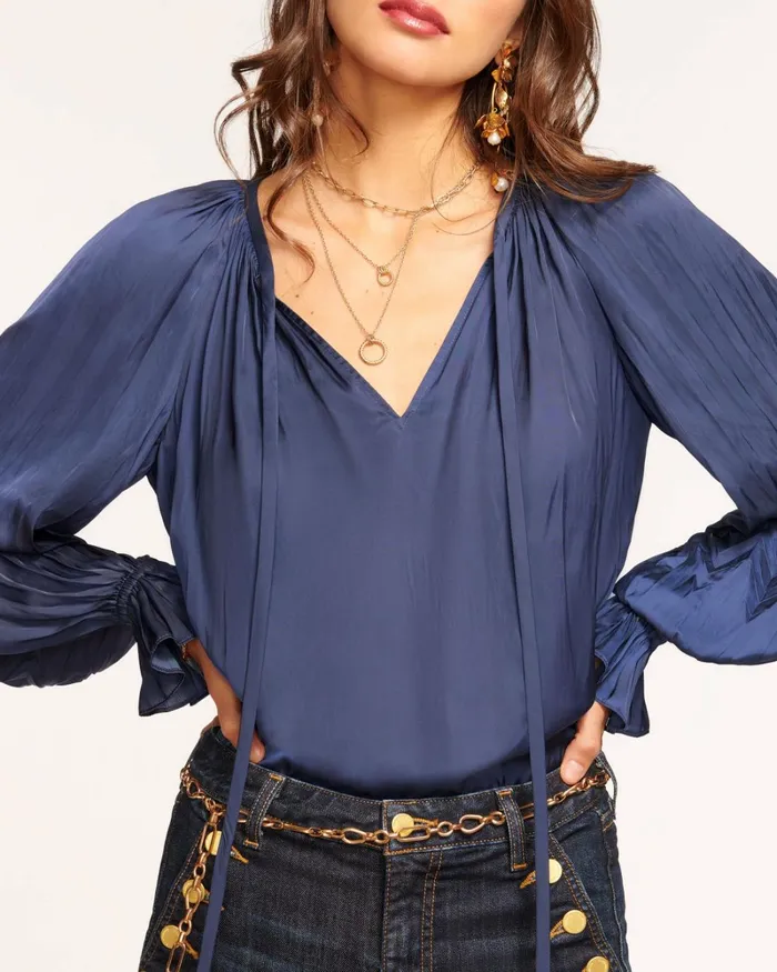 Women Blake VNeck Blouse Mulberry Ramy Brook Tops