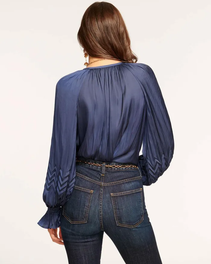 Women Blake VNeck Blouse Mulberry Ramy Brook Tops