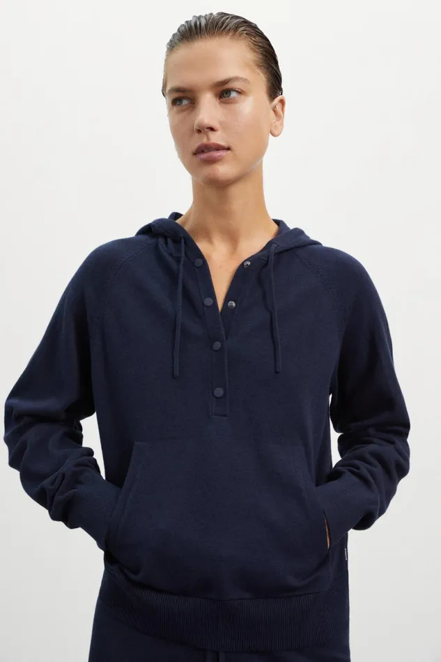 Women Blue Abedul Knitted Jumper Ecoalf Knitwear