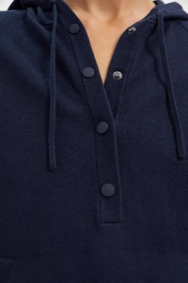 Women Blue Abedul Knitted Jumper Ecoalf Knitwear