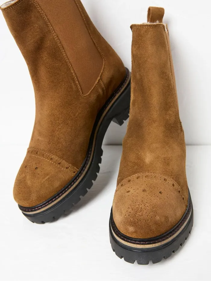 Women Boots Fat Face Essie Brown Chelsea Boots