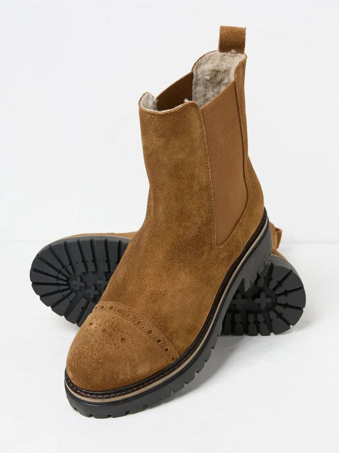Women Boots Fat Face Essie Brown Chelsea Boots