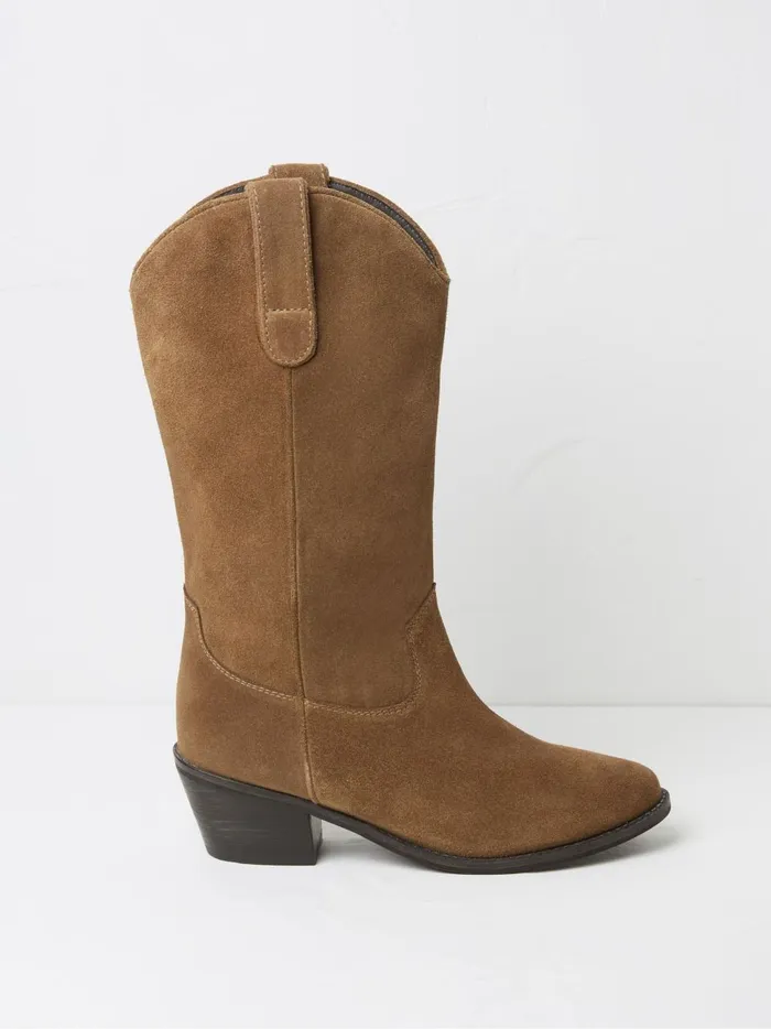 Women Boots Fat Face Sierra Brown Western Boots
