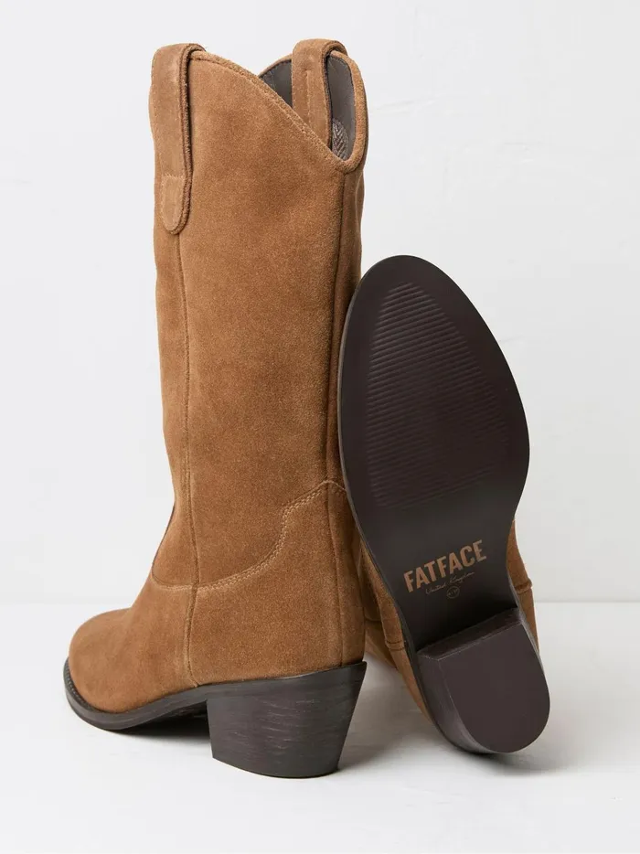 Women Boots Fat Face Sierra Brown Western Boots